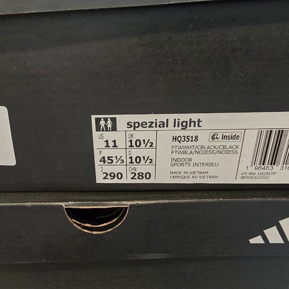 adidas Spezial Light Lace Up Mens White Sneakers Casual Shoes HQ3518 SIZE 11 - Picture 9 of 14